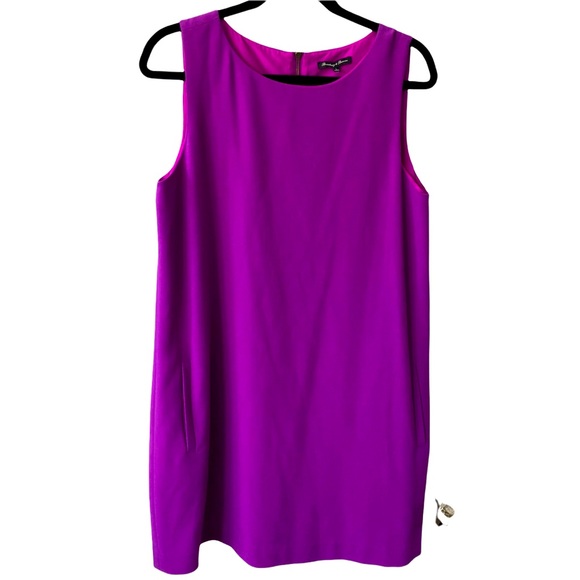 Broadway & Broome Bright Purple Sheath Dress Size L - Picture 3 of 11